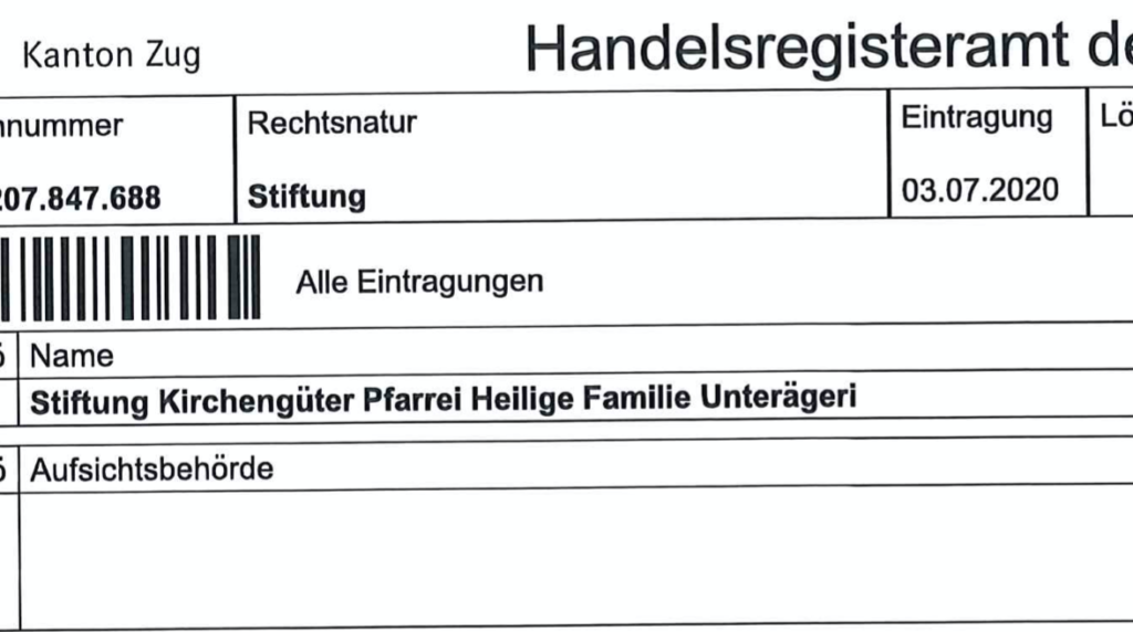 © Katholische Kirche Unterägeri